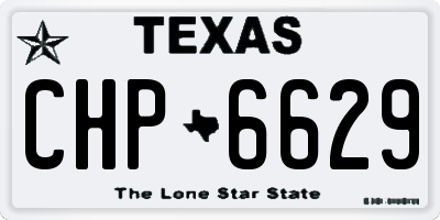 TX license plate CHP6629