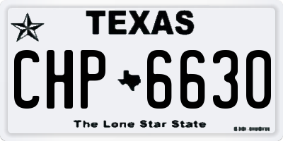 TX license plate CHP6630