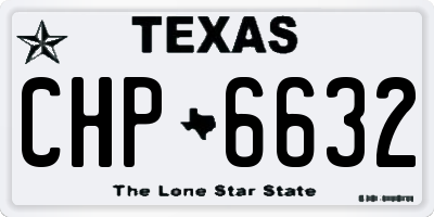 TX license plate CHP6632