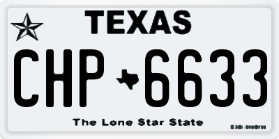 TX license plate CHP6633
