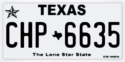 TX license plate CHP6635
