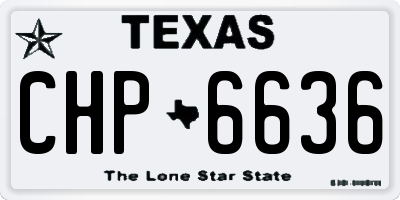 TX license plate CHP6636