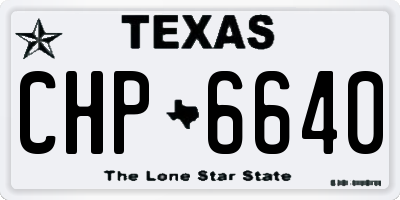 TX license plate CHP6640