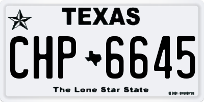 TX license plate CHP6645
