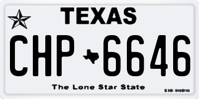 TX license plate CHP6646