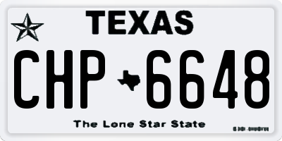 TX license plate CHP6648