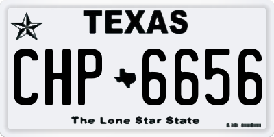 TX license plate CHP6656