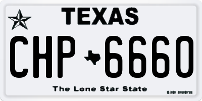 TX license plate CHP6660