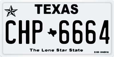 TX license plate CHP6664