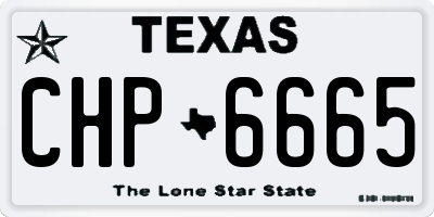 TX license plate CHP6665