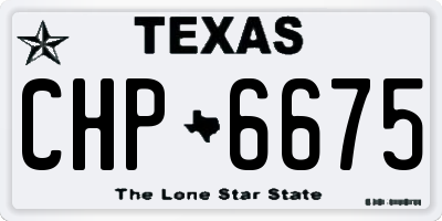 TX license plate CHP6675
