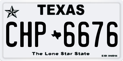 TX license plate CHP6676