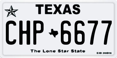 TX license plate CHP6677