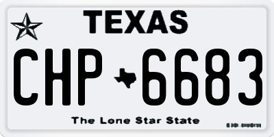 TX license plate CHP6683