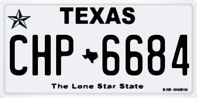 TX license plate CHP6684