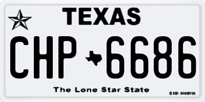 TX license plate CHP6686