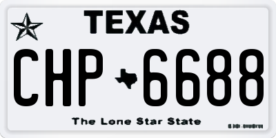 TX license plate CHP6688