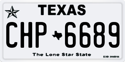 TX license plate CHP6689