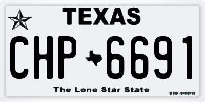 TX license plate CHP6691