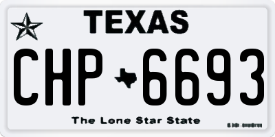 TX license plate CHP6693