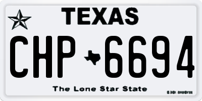 TX license plate CHP6694