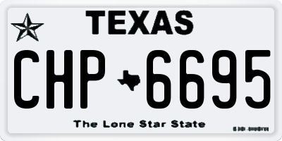 TX license plate CHP6695