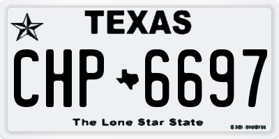 TX license plate CHP6697