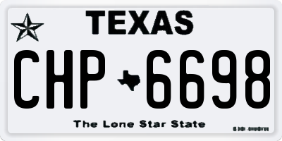 TX license plate CHP6698
