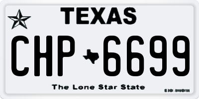 TX license plate CHP6699