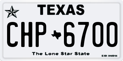 TX license plate CHP6700
