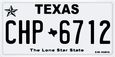 TX license plate CHP6712