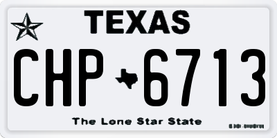 TX license plate CHP6713