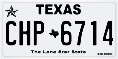 TX license plate CHP6714