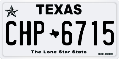 TX license plate CHP6715
