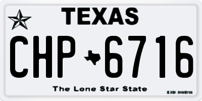 TX license plate CHP6716