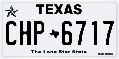 TX license plate CHP6717