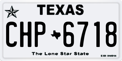 TX license plate CHP6718