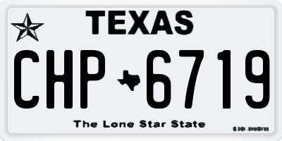 TX license plate CHP6719
