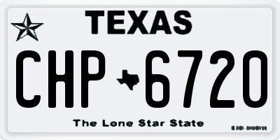 TX license plate CHP6720