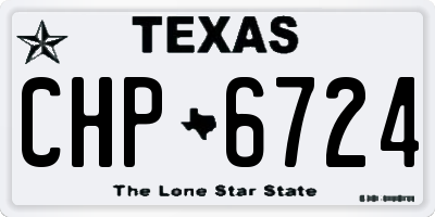 TX license plate CHP6724
