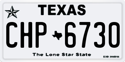 TX license plate CHP6730