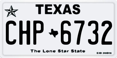 TX license plate CHP6732