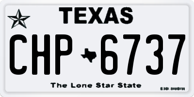 TX license plate CHP6737