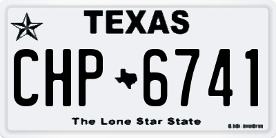 TX license plate CHP6741