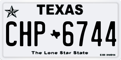 TX license plate CHP6744