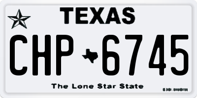 TX license plate CHP6745