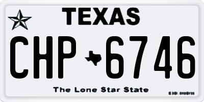 TX license plate CHP6746