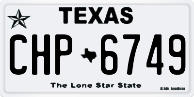 TX license plate CHP6749