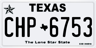 TX license plate CHP6753