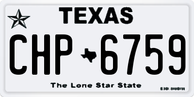 TX license plate CHP6759